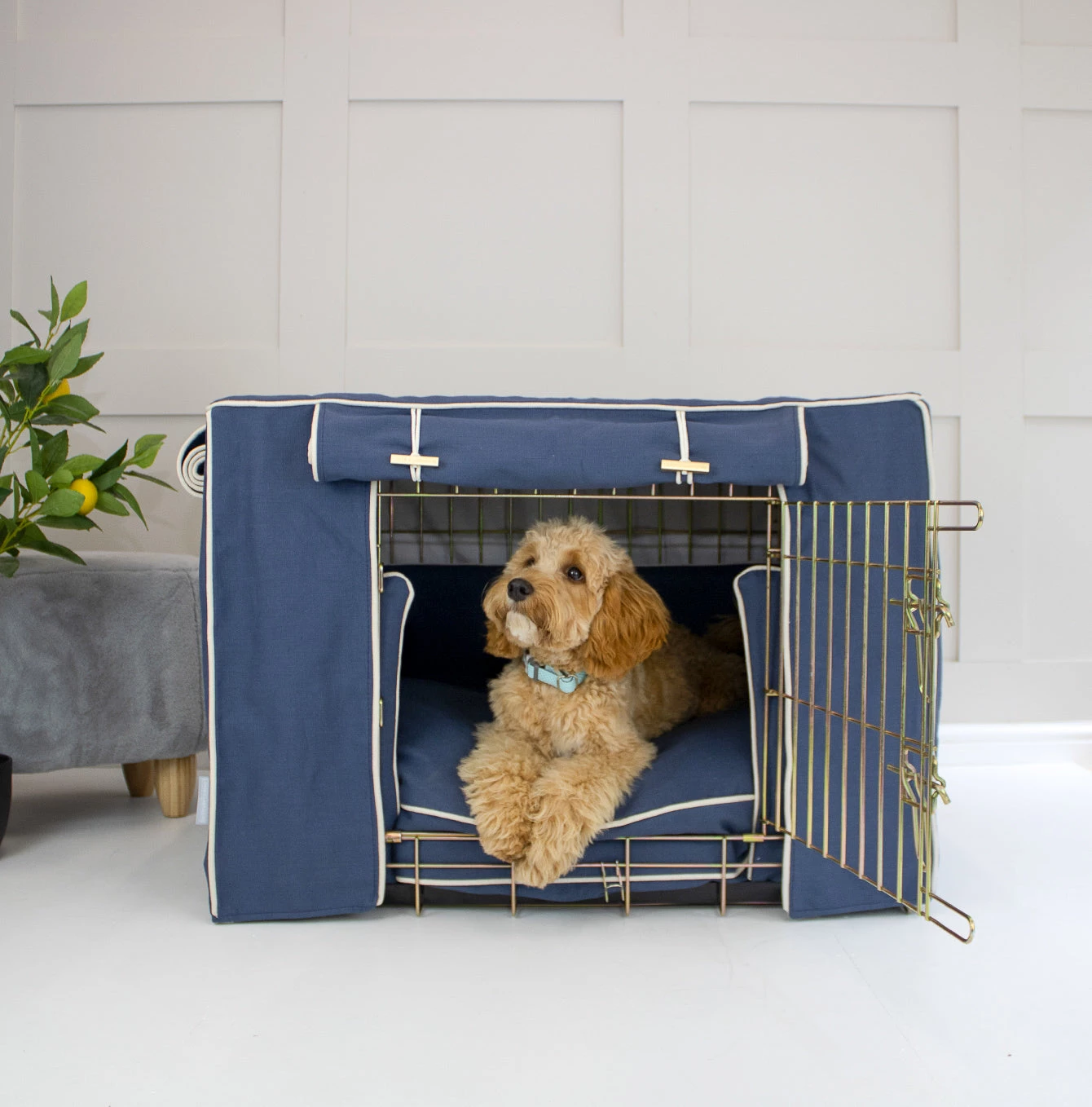 Promo ๐ฅ Personalised ๐ Dog Crate Cover In Savanna Indigo by Lords & Labradors ๐คฉ 3 Promo ๐ฅ Personalised ๐ Dog Crate Cover In Savanna Indigo by Lords & Labradors ๐คฉ - Image 3
