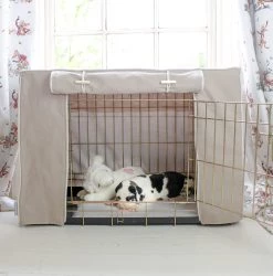 Wholesale ๐ Personalised ๐ Dog Crate Cover In Savanna Oatmeal by Lords & Labradors ๐