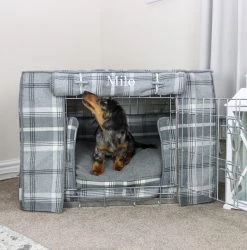 Best Pirce 🌟 Personalised 🐕 Dog Crate Cover in Balmoral Dove Grey Tweed by Lords & Labradors 👏 -Lords & Labradors Sales CrateSet3 6f25ae4b 0b44 4e9f a663 ec133ced694a