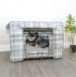 Best Pirce 🌟 Personalised 🐕 Dog Crate Cover in Balmoral Dove Grey Tweed by Lords & Labradors 👏 -Lords & Labradors Sales DoveGreyCrateSet fc8d4f72 fc0d 4c45 9fd8 29bc41cb7466