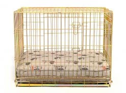 Outlet 🧨 Lords & Labradors Personalised 🐶 Dog Cushion in Hyde Park by Lords & Labrador 😀 -Lords & Labradors Sales Hyde Park Cushion Gold Crate Back 67d8ea52 39c4 48a6 bab6 8d6e07837591