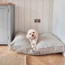 Cheap ❤️ Personalised 🐕 Dog Cushion in Regency Stripe by Lords & Labradors ⌛ -Lords & Labradors Sales Regency Stripe Cushion 4