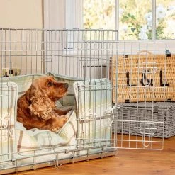 Best Pirce 🥰 Personalised 🦮 Dog Crate Bumper in Balmoral Duck Egg by Lords & Labradors 🎉 -Lords & Labradors Sales balmoral duck egg bumper