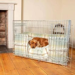 Best Pirce 🥰 Personalised 🦮 Dog Crate Bumper in Balmoral Duck Egg by Lords & Labradors 🎉