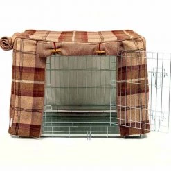Outlet ❤️ Dog Crate Set in Balmoral Mulberry Tweed by Lords & Labradors 👏 -Lords & Labradors Sales balmoral mulberry tweed crate set by lords labradors