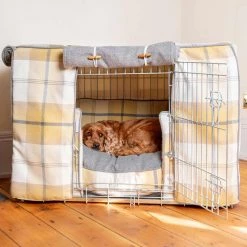 New โ Dog Crate Set in Balmoral Ochre Ash Tweed by Lords & Labradors ๐
