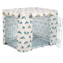 Buy ✔️ Dog Crate Cover in Central Park Oil Cloth by Lords & Labradors 👍 -Lords & Labradors Sales central park oil cloth crate cover by lords labradors side