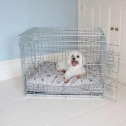 Hot Sale 🌟 Dog Cushion in Cosmopolitan 🐕 Dog by Lords & Labradors 😉 -Lords & Labradors Sales cosmopolitan dog cushion silver crate lifestyle