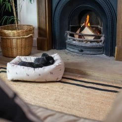 Promo 😍 Lords & Labradors Personalised Cosy & Calm Puppy Box Bed - Woodlands Collection 💯