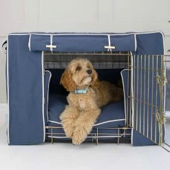 Hot Sale 🧨 Dog Crate Set in Savanna Indigo by Lords & Labradors 🛒 -Lords & Labradors Sales dog crate set in savanna indigo by lords labradors front