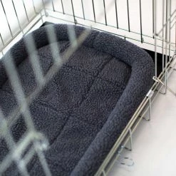 Best Pirce 🎁 Dog Crate with Neutral Tweed Cushion by Lords & Labradors ⌛ -Lords & Labradors Sales dog crate with neutral tweed cushion by lords labradors crate bottom close up