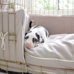 Outlet 👏 Dog Cushion in Savanna Oatmeal by Lords & Labradors 🔥 -Lords & Labradors Sales dog cushion in oatmeal savannah by lords labradors puppy close up