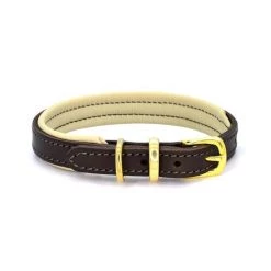 Deals 🌟 Dogs & Horses Colours Leather Collar ✔️ -Lords & Labradors Sales dogs and horses colours leather collar brown and cream