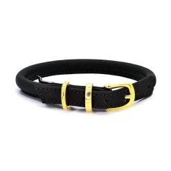 Top 10 🎁 Dogs & Horses Soft Rolled Leather Collar 🎉 -Lords & Labradors Sales dogs horses rolled leather collar black and brass