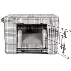 Deals ⭐ Dog Crate Set In Balmoral Dove Grey Tweed By Lords & Labradors 👍 -Lords & Labradors Sales dove grey full set black 2