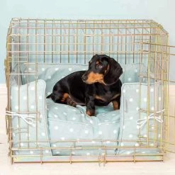 Promo 😀 Dog Crate Bumper in Duck Egg Spot by Lords & Labradors ⌛