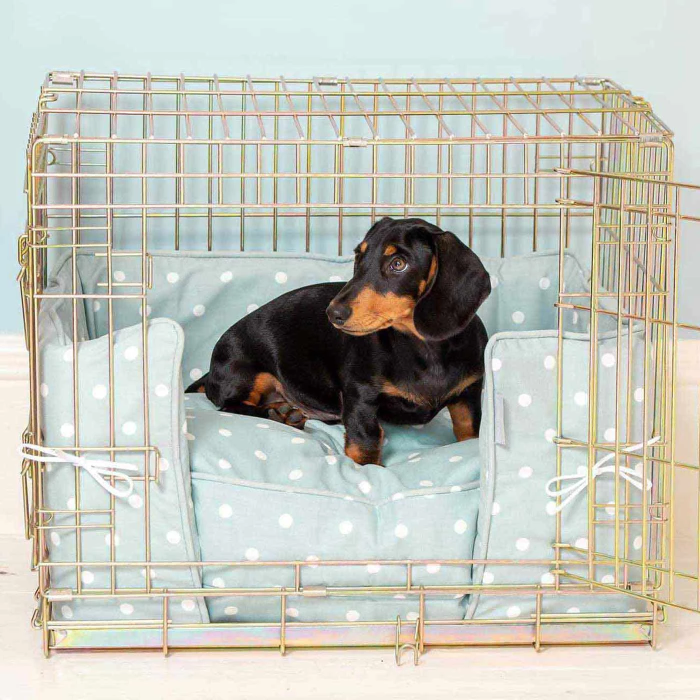 Promo ๐ Dog Crate Bumper in Duck Egg Spot by Lords & Labradors โ 1 Promo ๐ Dog Crate Bumper in Duck Egg Spot by Lords & Labradors โ