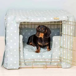 Buy ๐ฅ Dog Crate Cover in Duck Egg Spot Cotton by Lords & Labradors ๐งจ