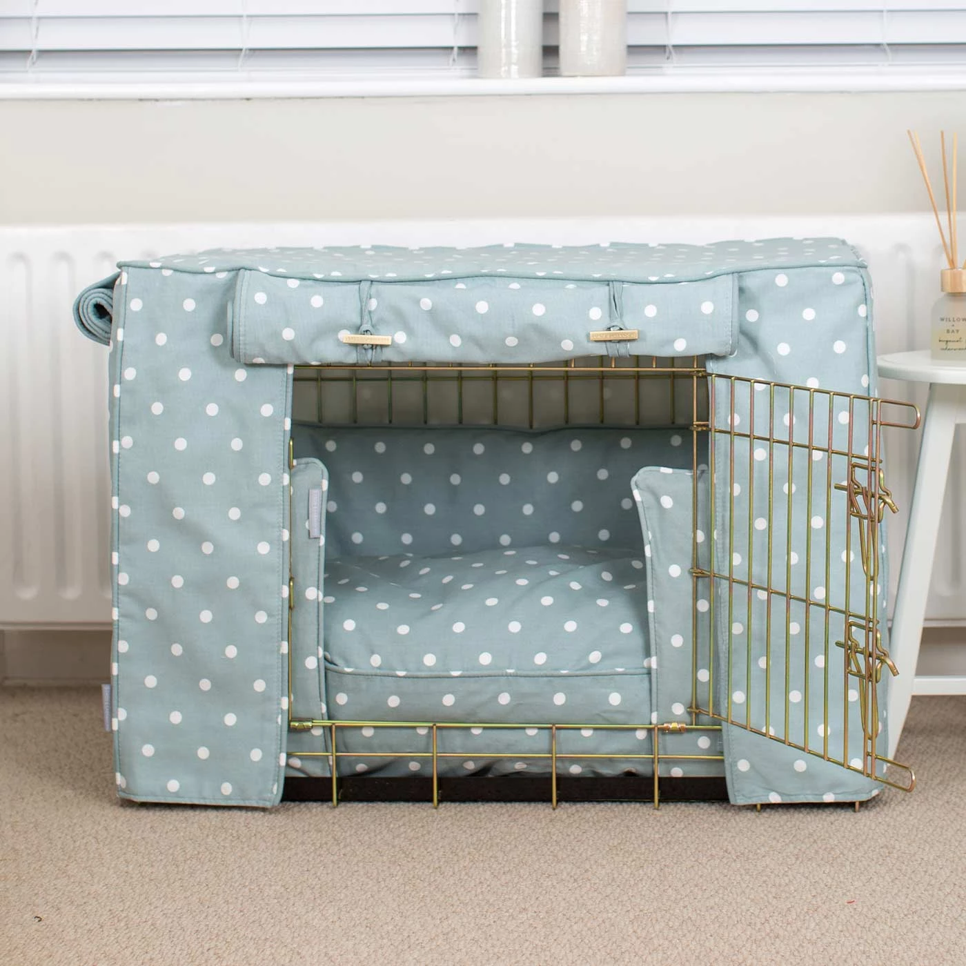 Wholesale 👏 Dog Crate Set in Duck Egg Spot by Lords & Labradors 🔥 3 Wholesale 👏 Dog Crate Set in Duck Egg Spot by Lords & Labradors 🔥 - Image 3