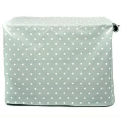 Cheapest 🔔 Dog Crate Cover in Duck Egg Spot Oil Cloth by Lords & Labradors ❤️ -Lords & Labradors Sales duck egg spot oil cloth crate cover back studio