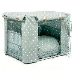 Best Pirce ๐ฅ Dog Crate Set in Duck Egg Spot Oil Cloth by Lords & Labradors ๐ 15 Best Pirce ๐ฅ Dog Crate Set in Duck Egg Spot Oil Cloth by Lords & Labradors ๐ -Lords & Labradors Sales duck egg spot oil cloth crate set by lords labradors studio