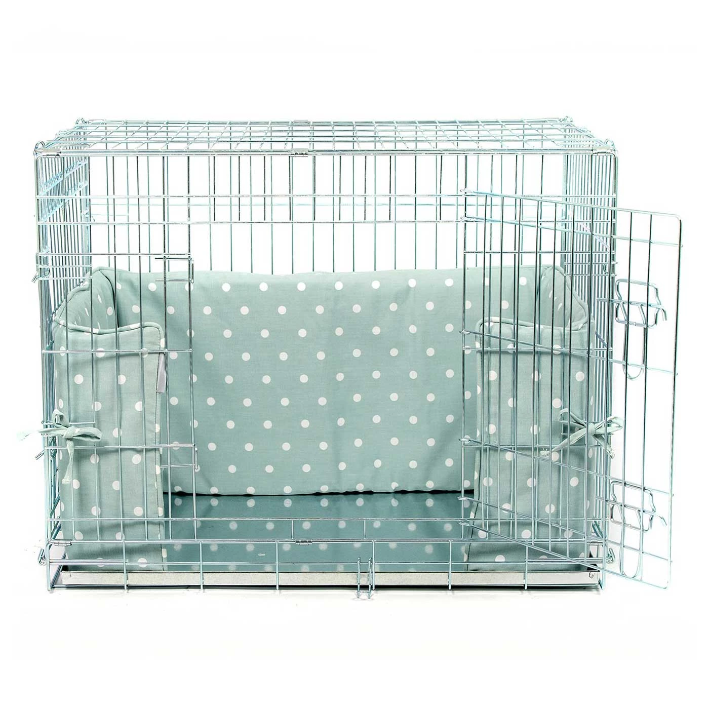 Best Pirce ๐ฅ Dog Crate Set in Duck Egg Spot Oil Cloth by Lords & Labradors ๐ 8 Best Pirce ๐ฅ Dog Crate Set in Duck Egg Spot Oil Cloth by Lords & Labradors ๐ - Image 8