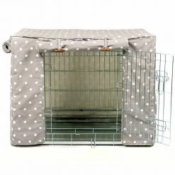 Cheapest 😉 Dog Crate Set in Grey Spot by Lords & Labradors ✔️ -Lords & Labradors Sales grey spot crate set by lords labradors studio