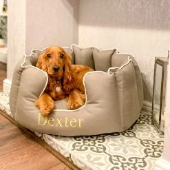 New 🎉 Lords & Labradors Personalised High Wall Savanna Bed For 🦮 Dogs ⌛ -Lords & Labradors Sales high wall taupe 3