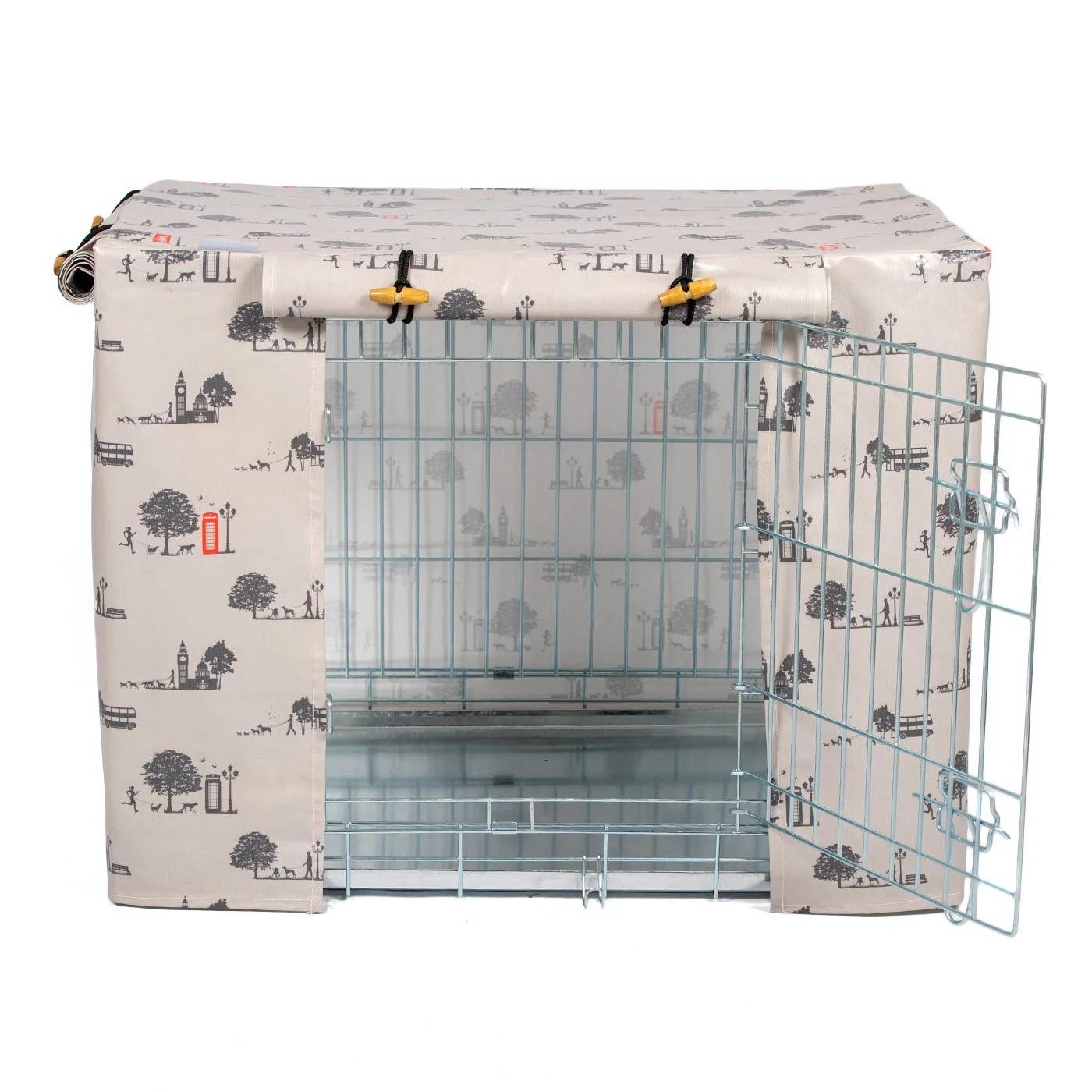 Best deal 🎉 Dog Crate Cover in Hyde Park Oil Cloth by Lords & Labradors ❤️ 2 Best deal 🎉 Dog Crate Cover in Hyde Park Oil Cloth by Lords & Labradors ❤️ - Image 2