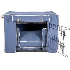 Hot Sale 🧨 Dog Crate Set in Savanna Indigo by Lords & Labradors 🛒 -Lords & Labradors Sales indigo full set black
