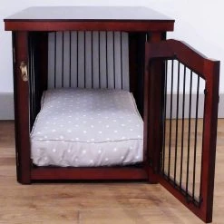 Best Sale 👏 Lords & Labradors 2-in-1 Wooden 🦮 Dog Crate And Gate - Size M 😀 -Lords & Labradors Sales lords and labradors 2 in 1 dog crate and gate open