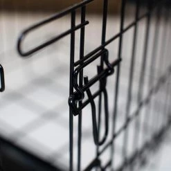 Wholesale ๐ Lords & Labradors Heavy Duty Black Deluxe ๐ถ Dog Crate - Size S-XXL ๐ฅ 14 Wholesale ๐ Lords & Labradors Heavy Duty Black Deluxe ๐ถ Dog Crate - Size S-XXL ๐ฅ -Lords & Labradors Sales lords and labradors black dog crate door latch close up