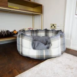 Buy ⌛ Lords & Labradors High Wall Neutral Tweed Bed For 🐶 Dogs 🛒 -Lords & Labradors Sales lords and labradors charcoal tweed high wall bed lifestyle 3