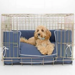 Coupon 🔥 Dog Crate with Savanna Cushion & Bumper by Lords & Labradors 😀 -Lords & Labradors Sales lords and labradors dog crate bumper savanna indigo 6 1