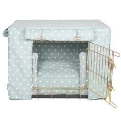 Wholesale 👏 Dog Crate Set in Duck Egg Spot by Lords & Labradors 🔥 19 Wholesale 👏 Dog Crate Set in Duck Egg Spot by Lords & Labradors 🔥 -Lords & Labradors Sales lords and labradors duck egg spot gold studio