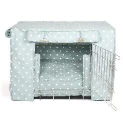 Wholesale 👏 Dog Crate Set in Duck Egg Spot by Lords & Labradors 🔥 14 Wholesale 👏 Dog Crate Set in Duck Egg Spot by Lords & Labradors 🔥 -Lords & Labradors Sales lords and labradors duck egg spot studio silver