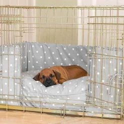 Outlet ๐ Dog Crate Bumper in Grey Spot by Lords & Labradors ๐ฅฐ