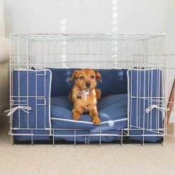 Coupon 🔥 Dog Crate with Savanna Cushion & Bumper by Lords & Labradors 😀 -Lords & Labradors Sales lords and labradors indigo savanna crate bumper in silver crate with norjack dog breed 1
