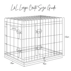 Wholesale ๐ Lords & Labradors Heavy Duty Black Deluxe ๐ถ Dog Crate - Size S-XXL ๐ฅ 17 Wholesale ๐ Lords & Labradors Heavy Duty Black Deluxe ๐ถ Dog Crate - Size S-XXL ๐ฅ -Lords & Labradors Sales lords and labradors large crate size guide illustration