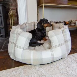 Buy ⌛ Lords & Labradors High Wall Neutral Tweed Bed For 🐶 Dogs 🛒 -Lords & Labradors Sales lords and labradors neautral tweed high wall pet bed lifestyle