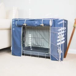 Best Sale ๐ฅ Dog Crate Cover In Savanna Indigo by Lords & Labradors ๐ 5 Best Sale ๐ฅ Dog Crate Cover In Savanna Indigo by Lords & Labradors ๐ -Lords & Labradors Sales lords and labradors savanna indigo dog crate cover side view