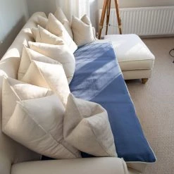 Hot Sale 💯 Lords & Labradors Luxury Savanna Sofa Topper 💯 -Lords & Labradors Sales lords and labradors savanna indigo sofa topper top down view