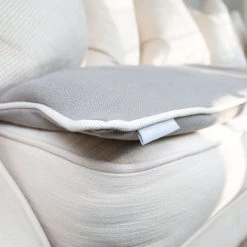 Hot Sale 💯 Lords & Labradors Luxury Savanna Sofa Topper 💯 -Lords & Labradors Sales lords and labradors savanna stone sofa topper close up label 3