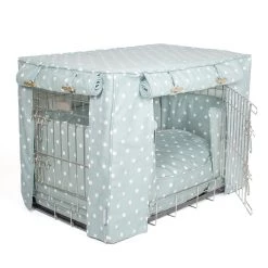 Wholesale 👏 Dog Crate Set in Duck Egg Spot by Lords & Labradors 🔥 15 Wholesale 👏 Dog Crate Set in Duck Egg Spot by Lords & Labradors 🔥 -Lords & Labradors Sales lords and labradors suck egg spot silver studio sideshot