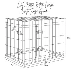 Wholesale ๐ Lords & Labradors Heavy Duty Black Deluxe ๐ถ Dog Crate - Size S-XXL ๐ฅ 19 Wholesale ๐ Lords & Labradors Heavy Duty Black Deluxe ๐ถ Dog Crate - Size S-XXL ๐ฅ -Lords & Labradors Sales lords and labradors x x large crate size guide illustration