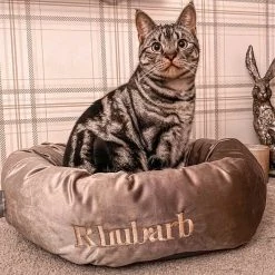 Coupon 😀 Lords & Labradors Luxury Mink Velvet Cat Donut Bed 🔥