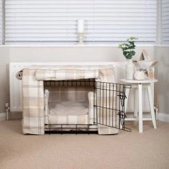 Promo ⌛ Dog Crate Set In Balmoral Natural Tweed By Lords & Labradors ✨ 19 Promo ⌛ Dog Crate Set In Balmoral Natural Tweed By Lords & Labradors ✨ -Lords & Labradors Sales natural tweed black crate set