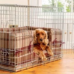 Top 10 🎉 Personalised 🦮 Dog Crate Bumper in Balmoral Mulberry Tweed by Lords & Labradors ⭐