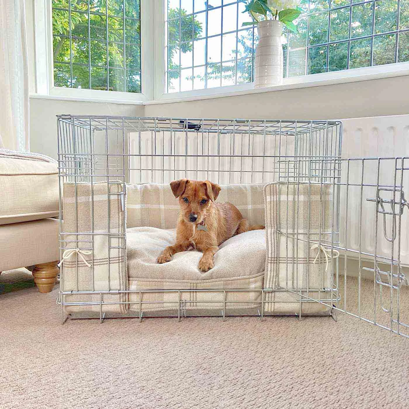 Coupon 🌟 Personalised 🦮 Dog Crate Bumper in Balmoral Natural Tweed by Lords & Labradors 😉 3 Coupon 🌟 Personalised 🦮 Dog Crate Bumper in Balmoral Natural Tweed by Lords & Labradors 😉 - Image 3