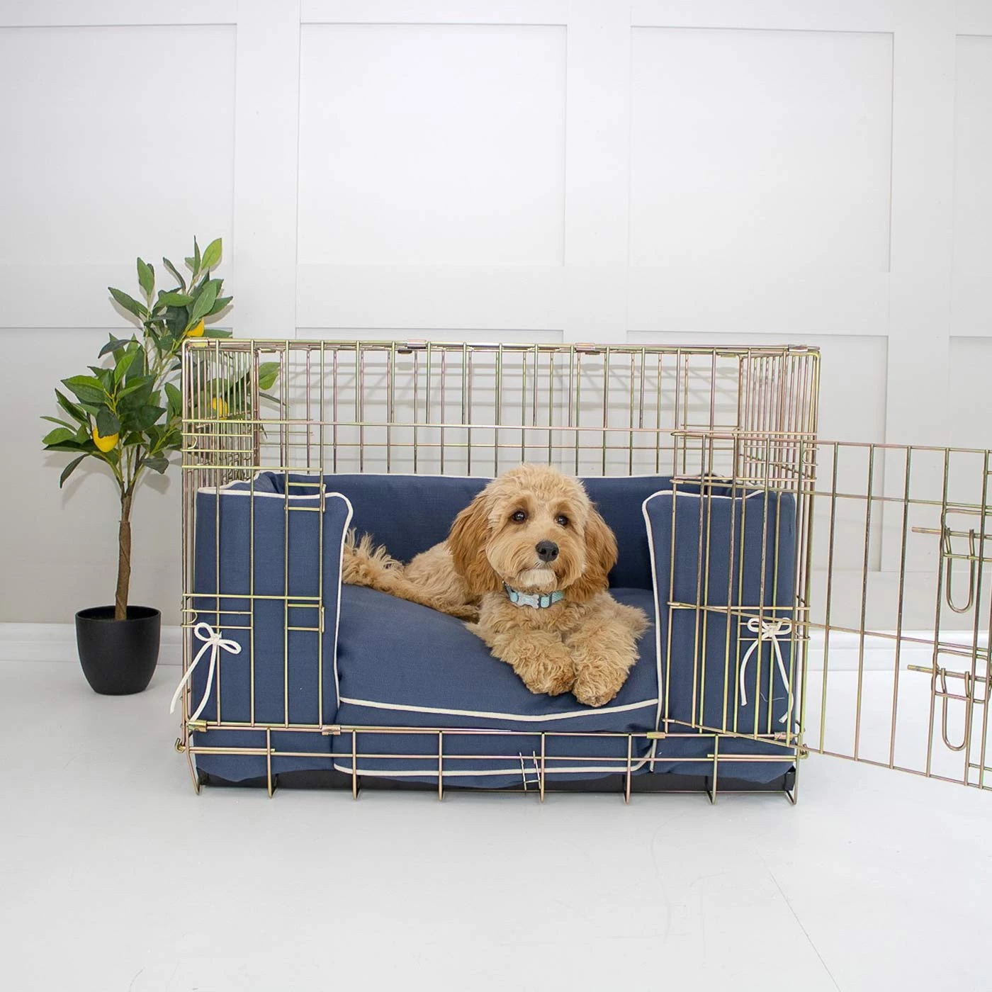 Deals ๐ Personalised ๐ Dog Crate Bumper in Savanna Indigo by Lords & Labradors ๐ 3 Deals ๐ Personalised ๐ Dog Crate Bumper in Savanna Indigo by Lords & Labradors ๐ - Image 3